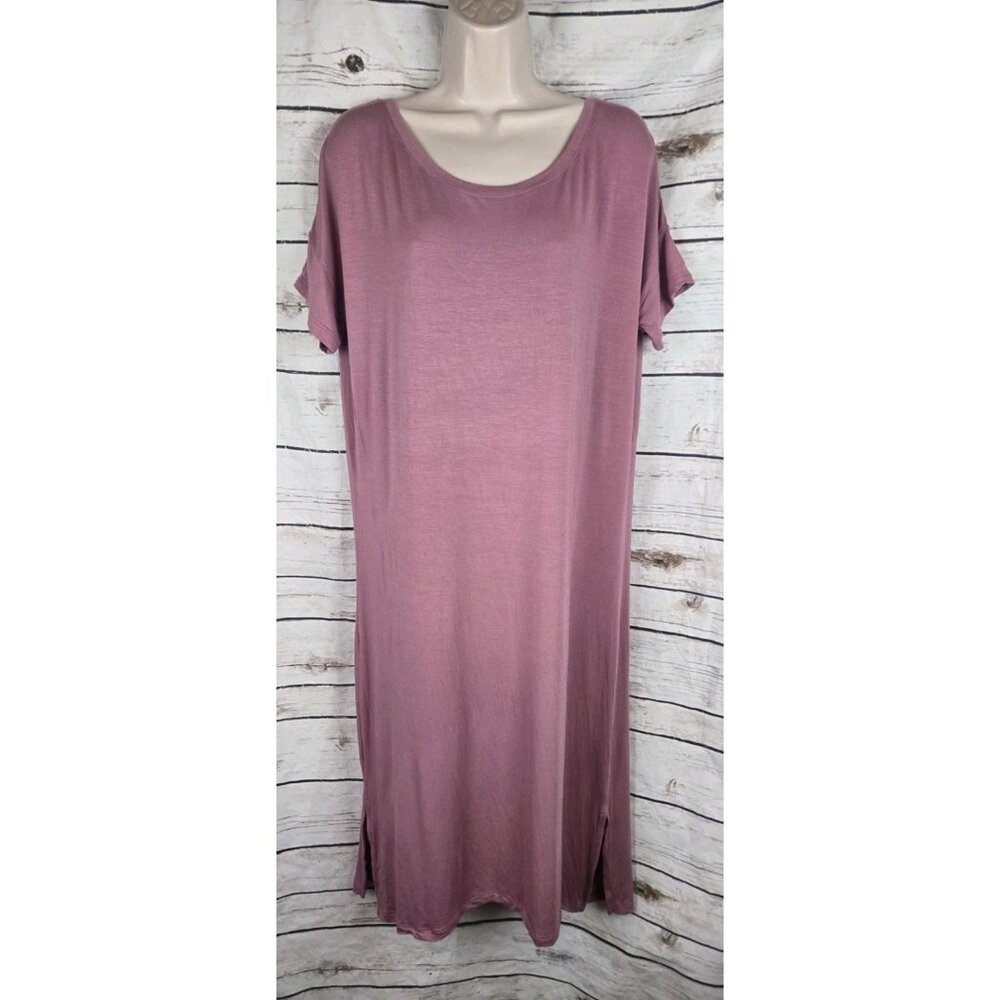 Recliner Dreamtech Pink Long Knit Nightgown XS Short Sleeve